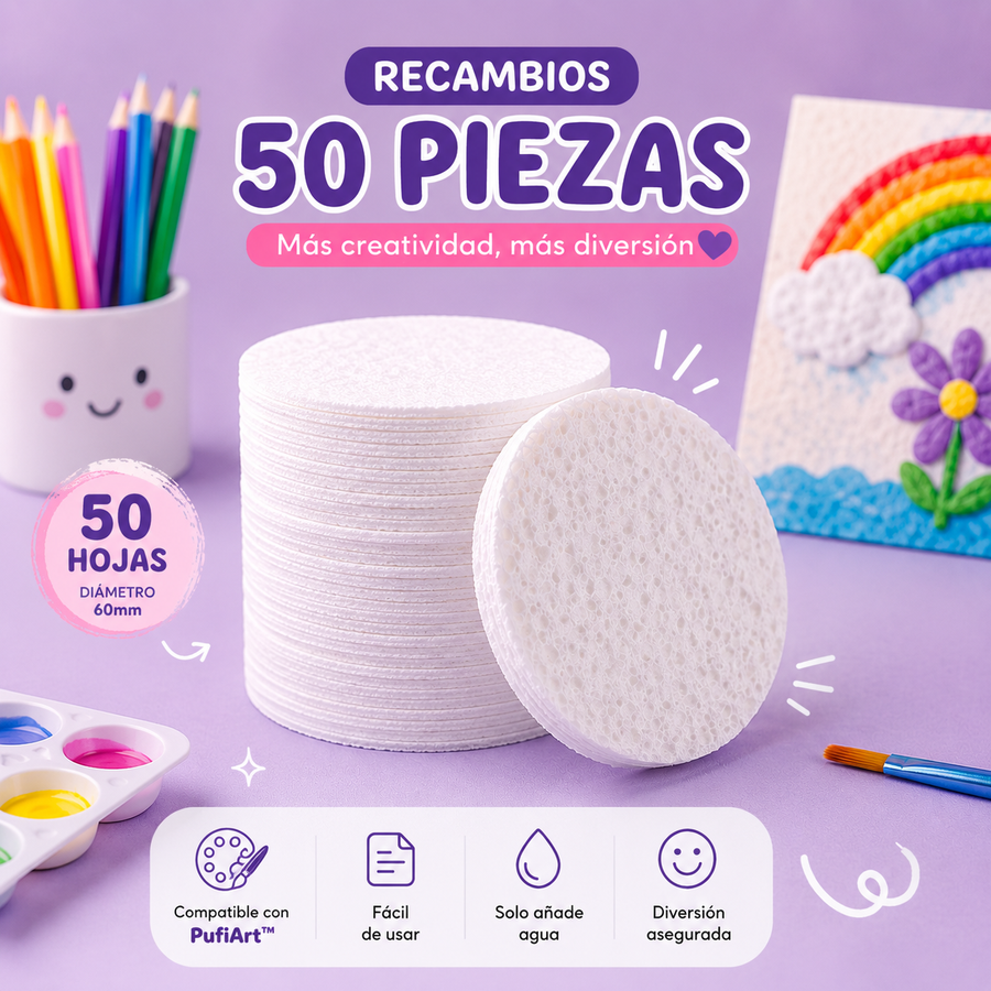 Pack 50 hojas Recambios PuffyArt™